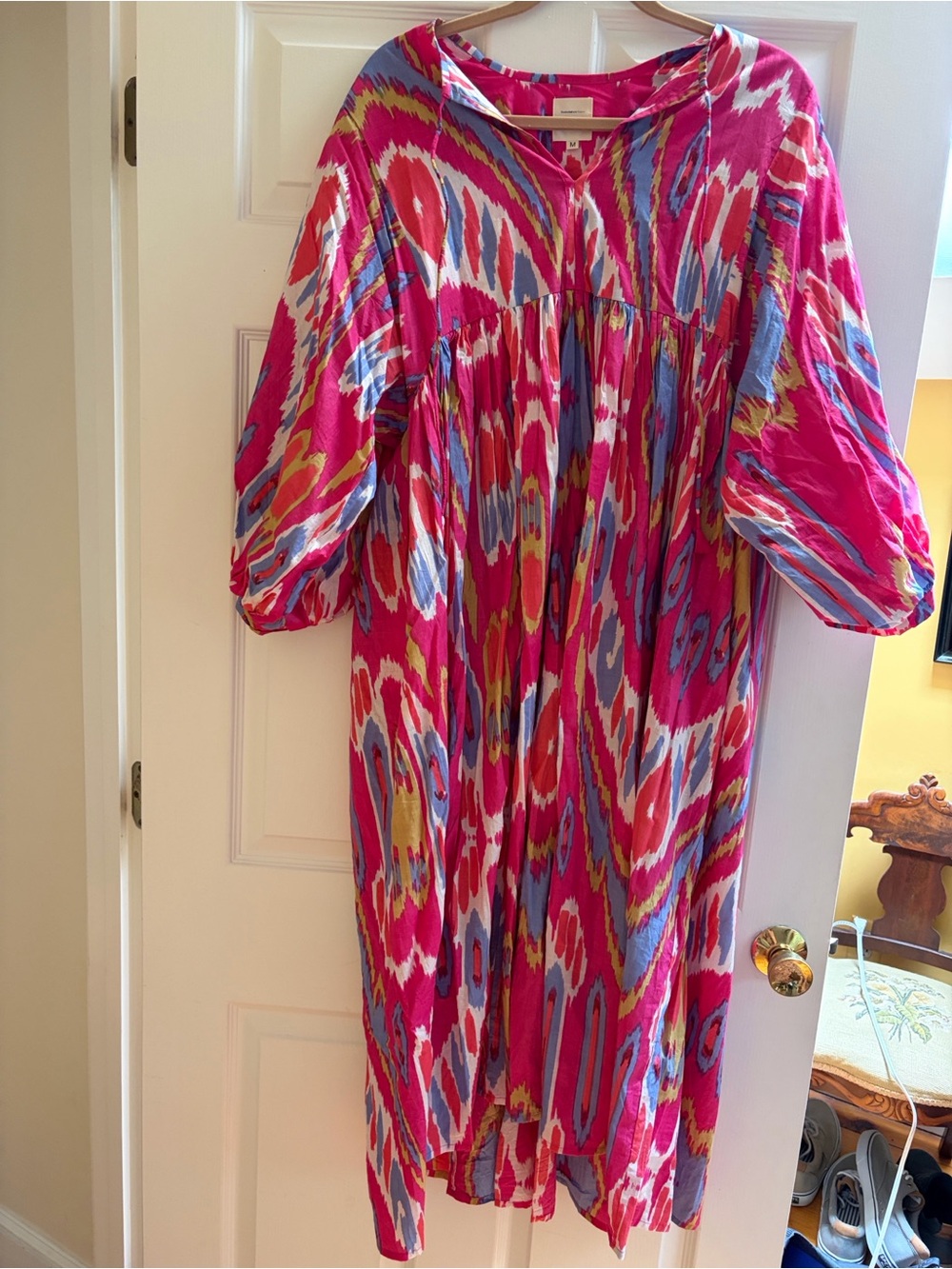 House of Sundar Pink Ikat-Print Dress - Picture 4 of 4